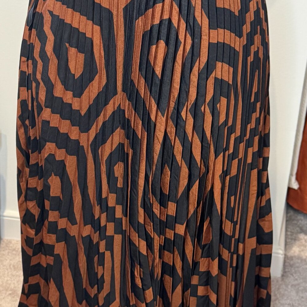 Last 1 NWOT Anthropology The Valerie Pleated Midi Skirt Michelle Armas Edition
